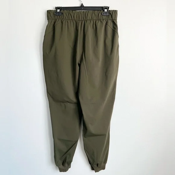Lululemon Size 10 • Dark Olive Green Stretch High Rise Luxtreme Jogger Pants. - Picture 3 of 4